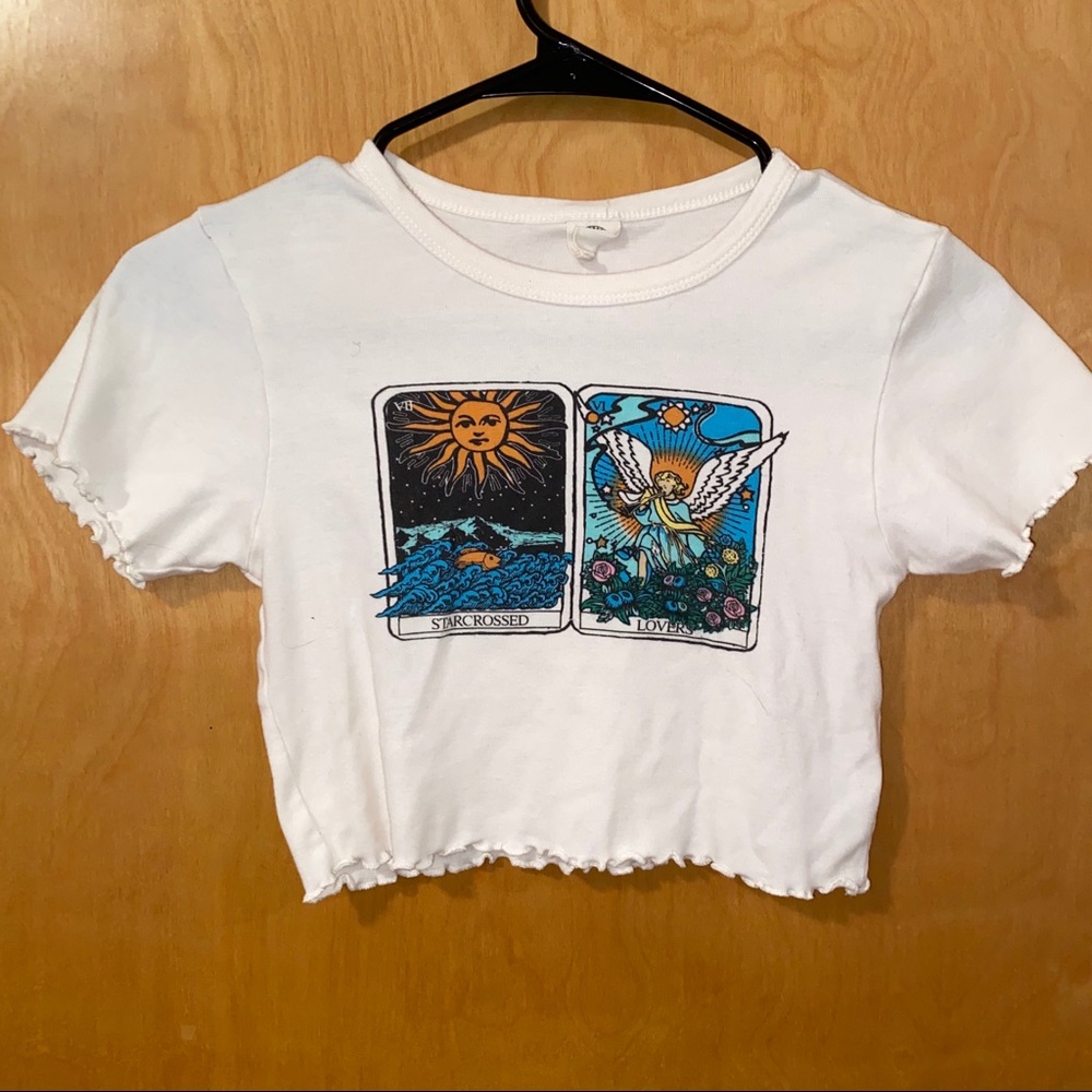 pacsun tarot card crop top